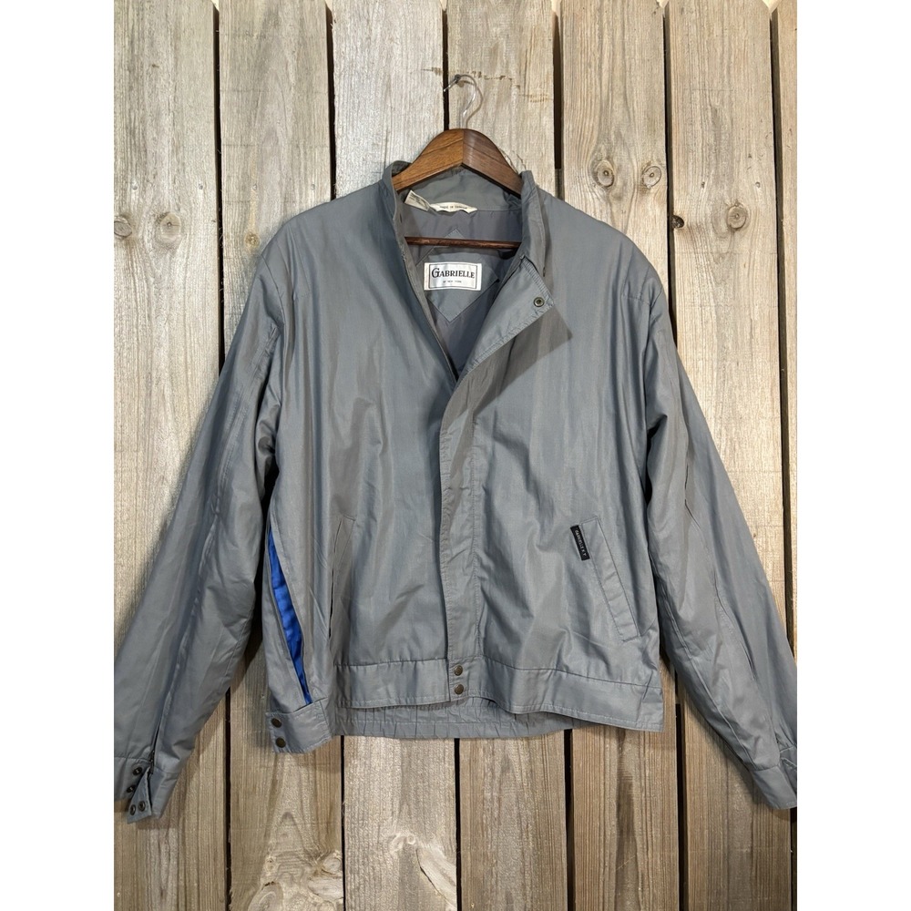 Vintage Gabrielle New York Gray Zip Utility Jacket‎ Men's L